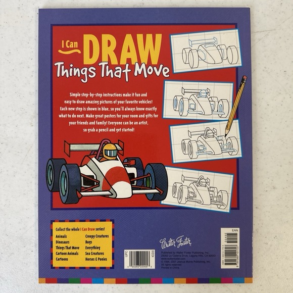 Lot‎ Of 6 I Can Draw Books Animals Dinosaurs Bugs everything horses, and ponies - Picture 7 of 14